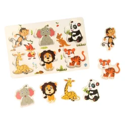 Houten Noppenpuzzel Thema, 6st.