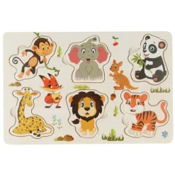 Houten Noppenpuzzel Thema, 6st.