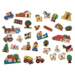 Houten Noppenpuzzel XL - Boerderij