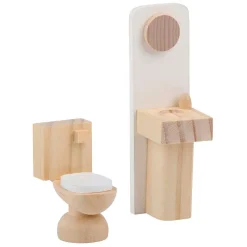 Houten Poppenhuis met Accessoires, 30dlg.