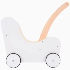 Houten Poppenloopwagen Grijs/Wit