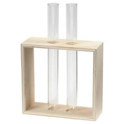 Houten Rek met Reageerbuizen, 3dlg.