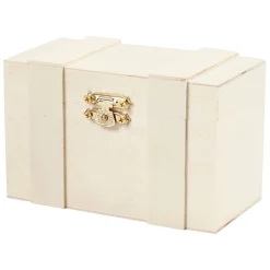 Houten Schatkist, 12,5x7,5x6cm