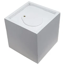 Houten Spaarpot Vierkant Wit