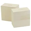Houten Spaarpot, 10x10x6cm, 10st.