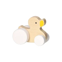 Houten Speelfiguur - Eend op Wielen