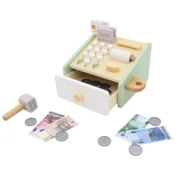 Houten Speelgoedkassa met Accessoires