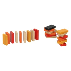 Houten Spelletje in Blikje - Domino Race