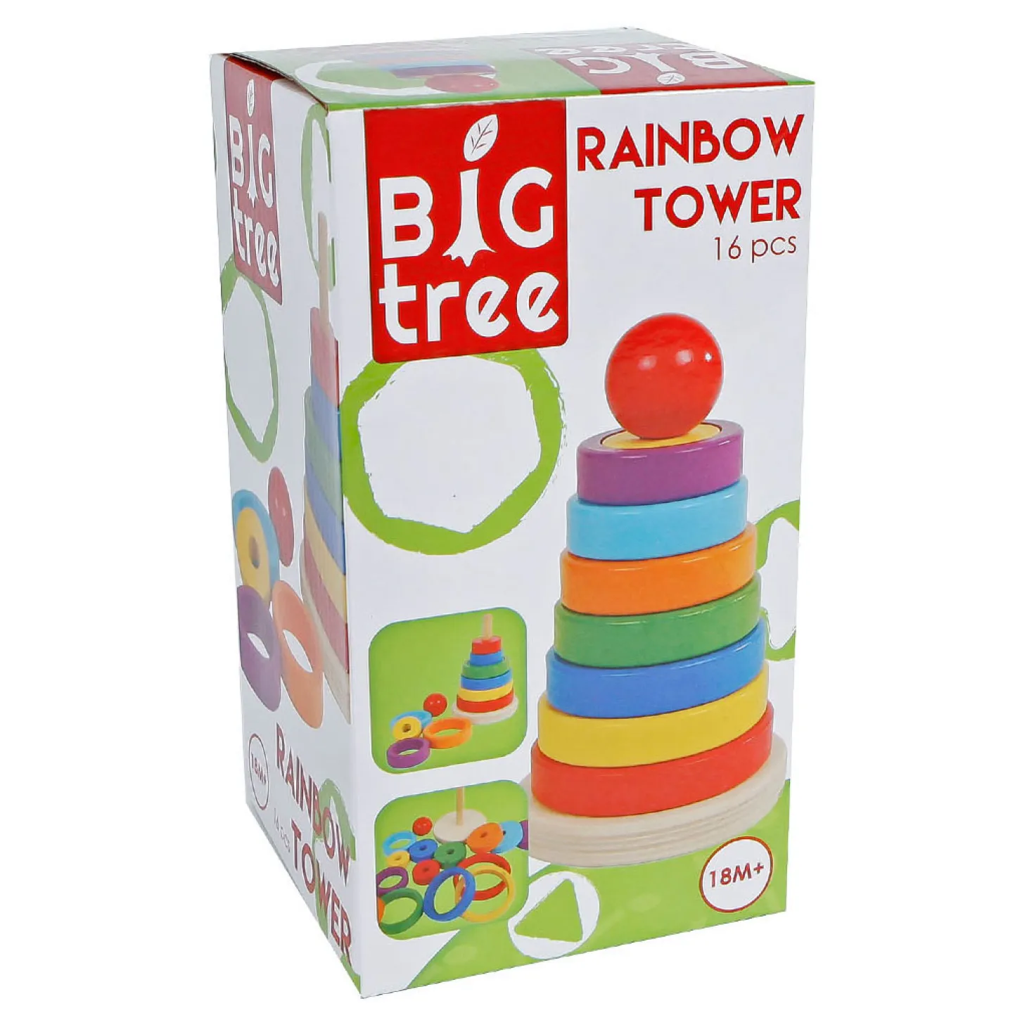 Houten Stapelpiramide FSC, 16dlg.