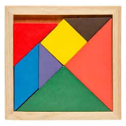 Houten Tangram Puzzel, 7st.