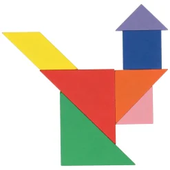 Houten Tangrampuzzel, 7st.