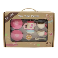 Houten Theeservies Speelset, 10dlg.