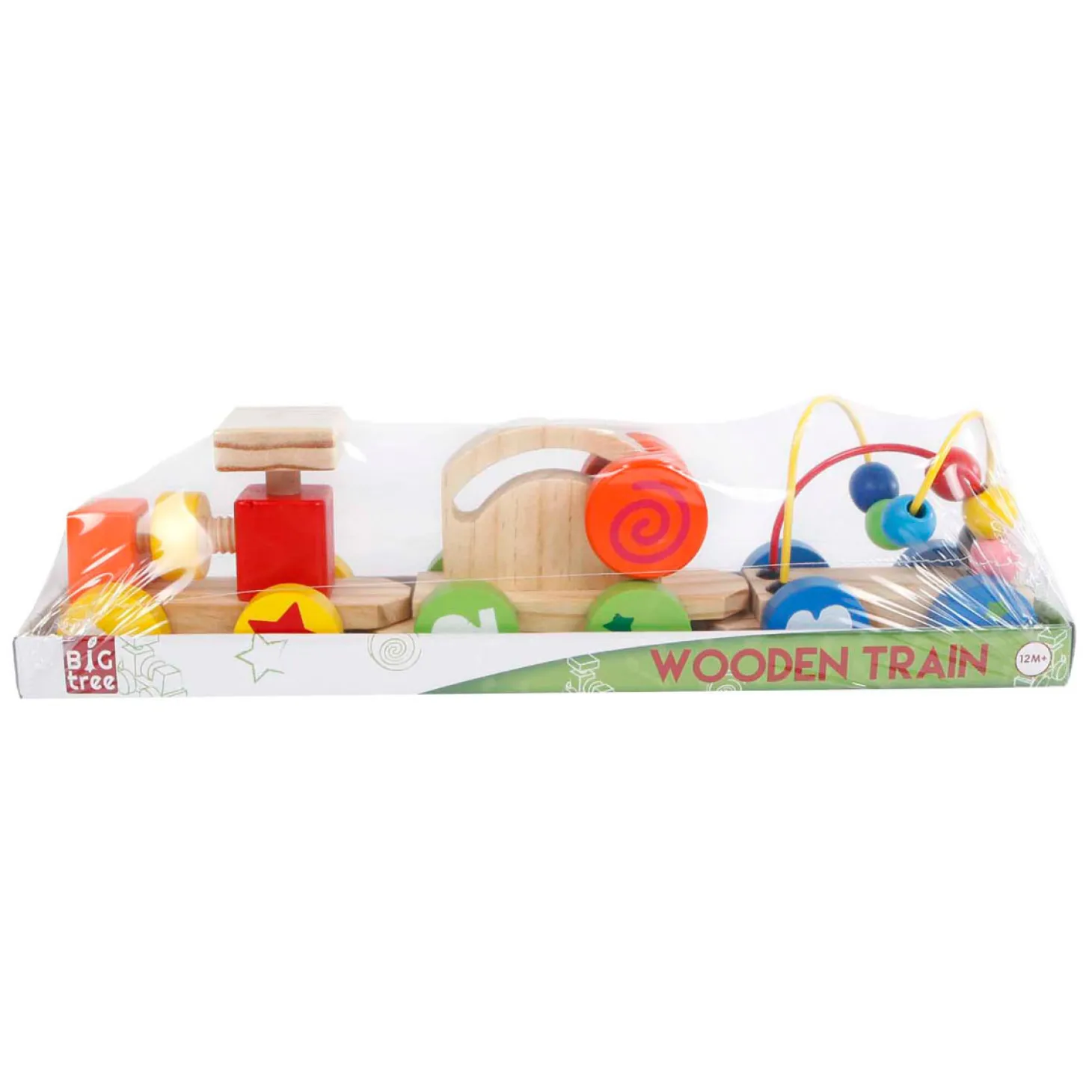 Houten Trein met Activiteiten Wagons, 3dlg.