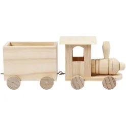 Houten Trein met Wagon