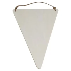 Houten Vlag Driehoek met Hanger, 19,5x15cm