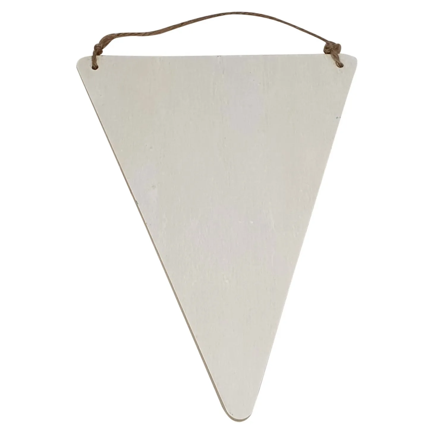 Houten Vlag Driehoek met Hanger, 19,5x15cm