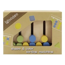 Houten Vormen en Kleuren Sorteer Spel