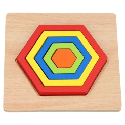 Houten Vormenpuzzel - Zeshoek