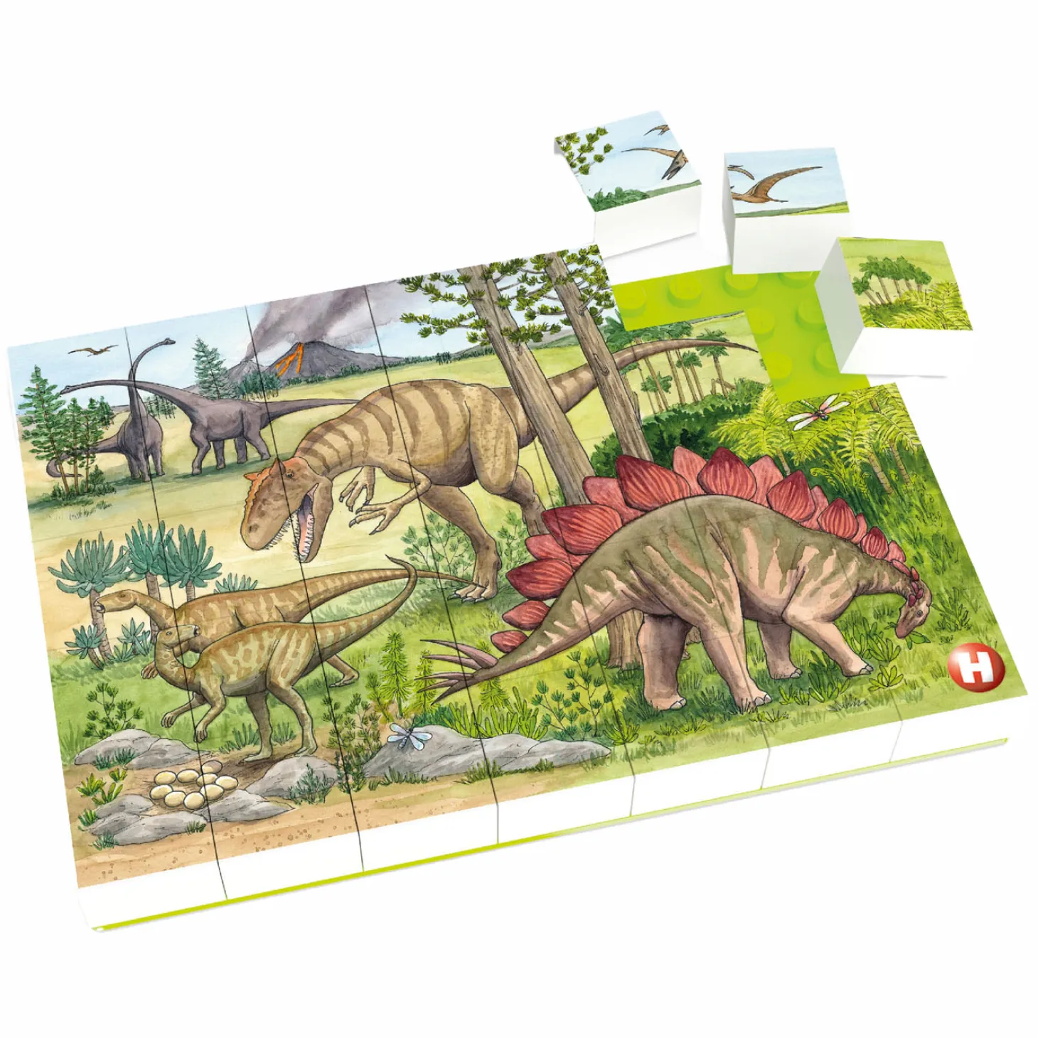 Hubelino Blokpuzzel Dinosaurus Wereld - 35st.
