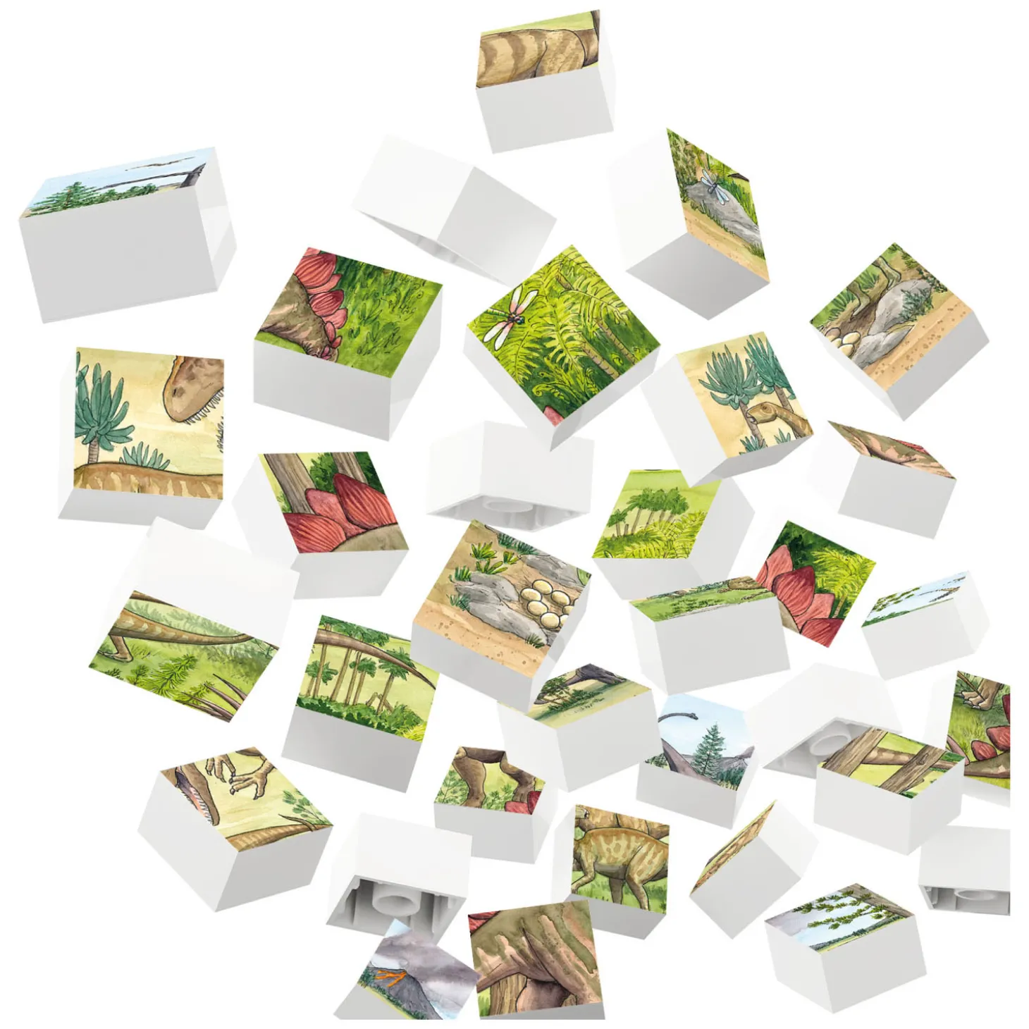 Hubelino Blokpuzzel Dinosaurus Wereld - 35st.