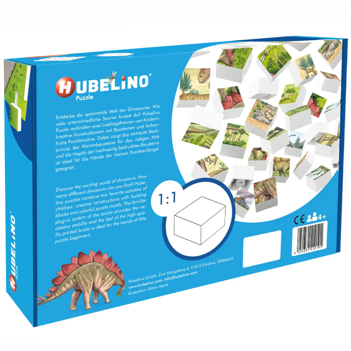 Hubelino Blokpuzzel Dinosaurus Wereld - 35st.