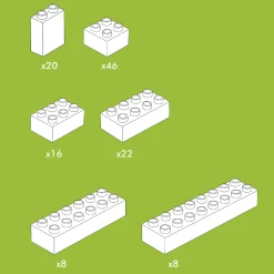 Hubelino Bouwstenen Wit - 120dlg.
