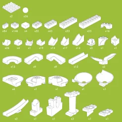 Hubelino Knikkerbaan Mega Bouwset, 585dlg.