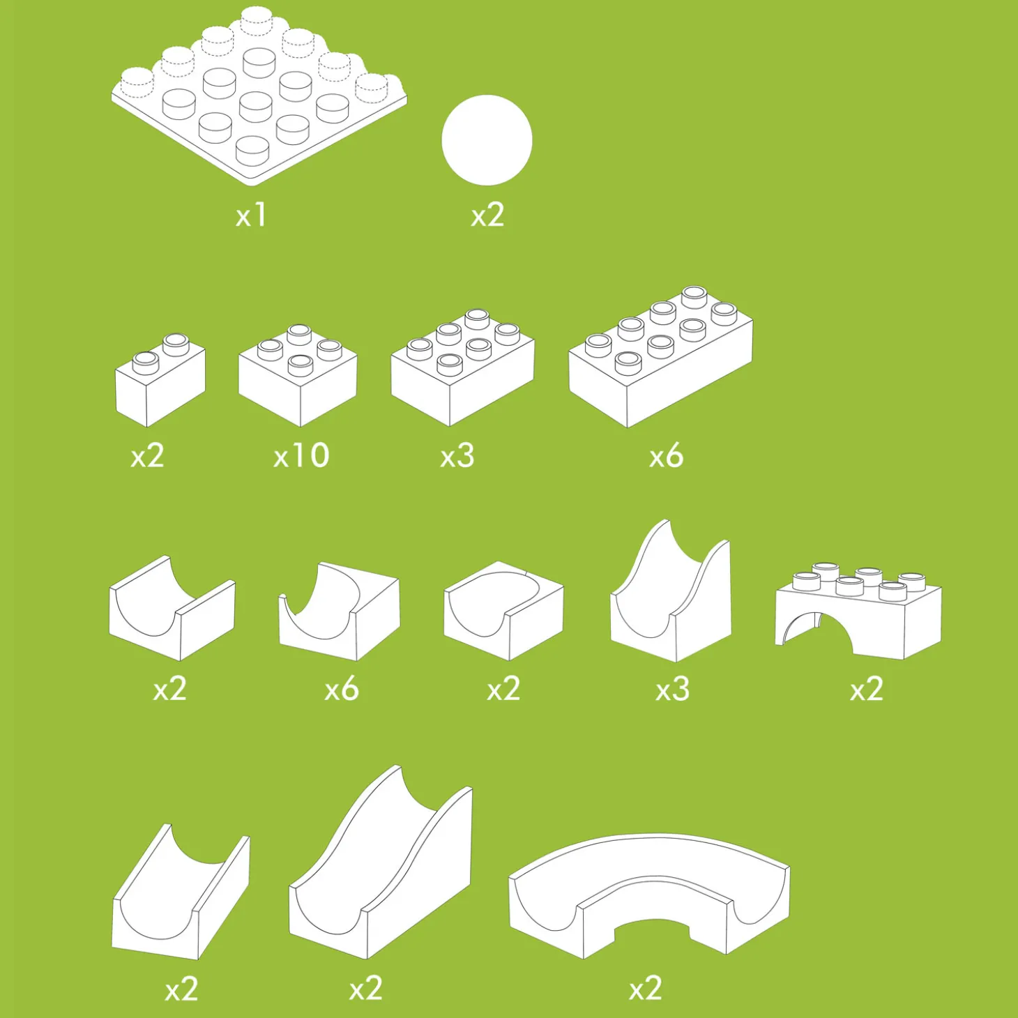 Hubelino Knikkerbaan Miniset - 45dlg.