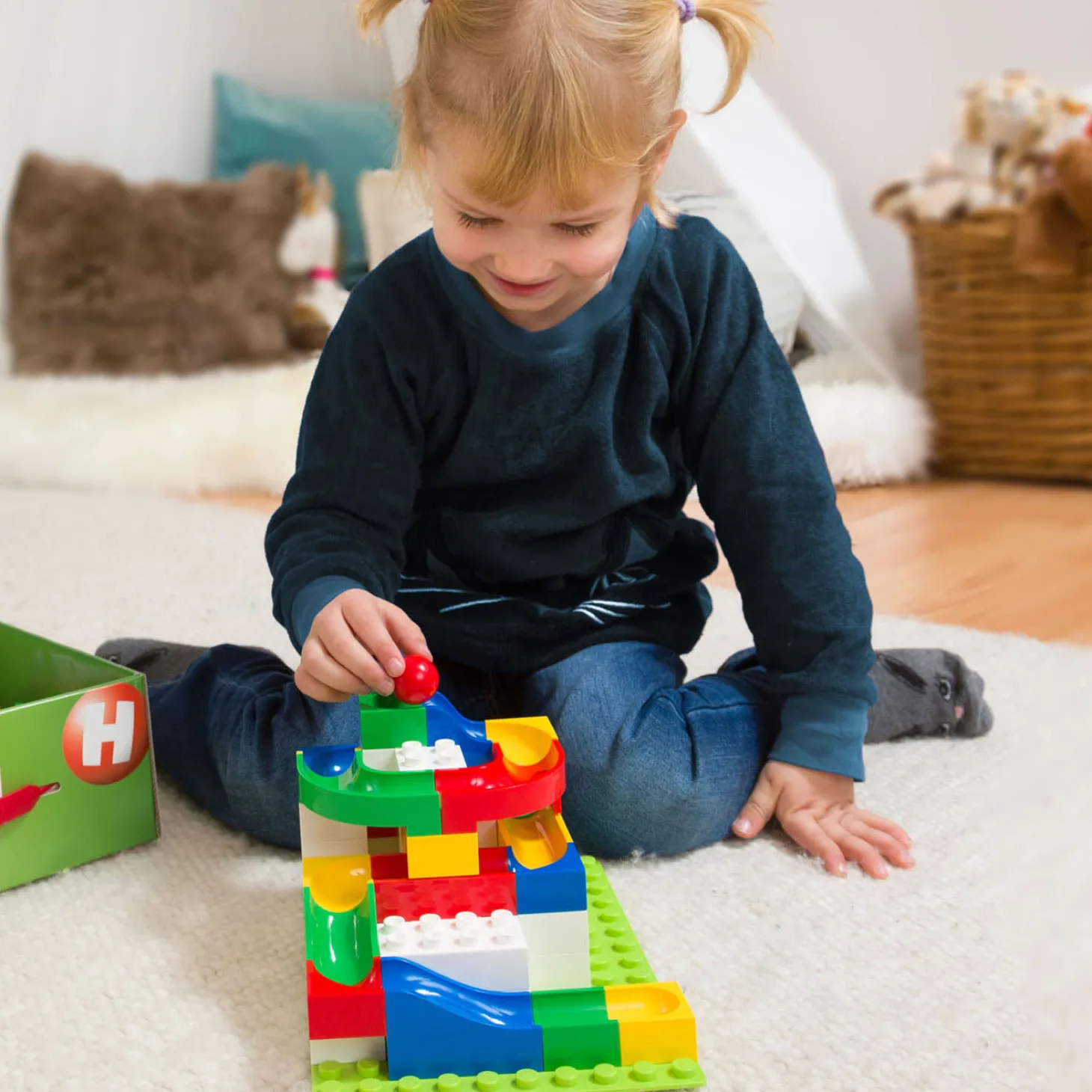 Hubelino Knikkerbaan Miniset - 45dlg.