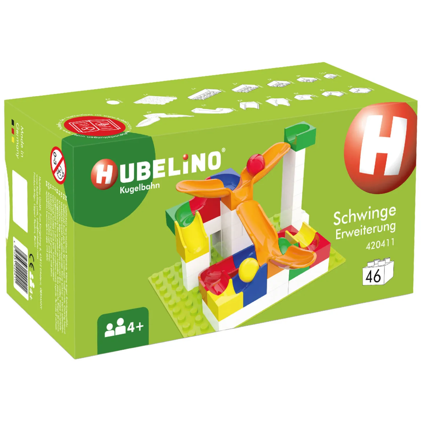 Hubelino Knikkerbaan Uitbreidingsset Swing - 46dlg.