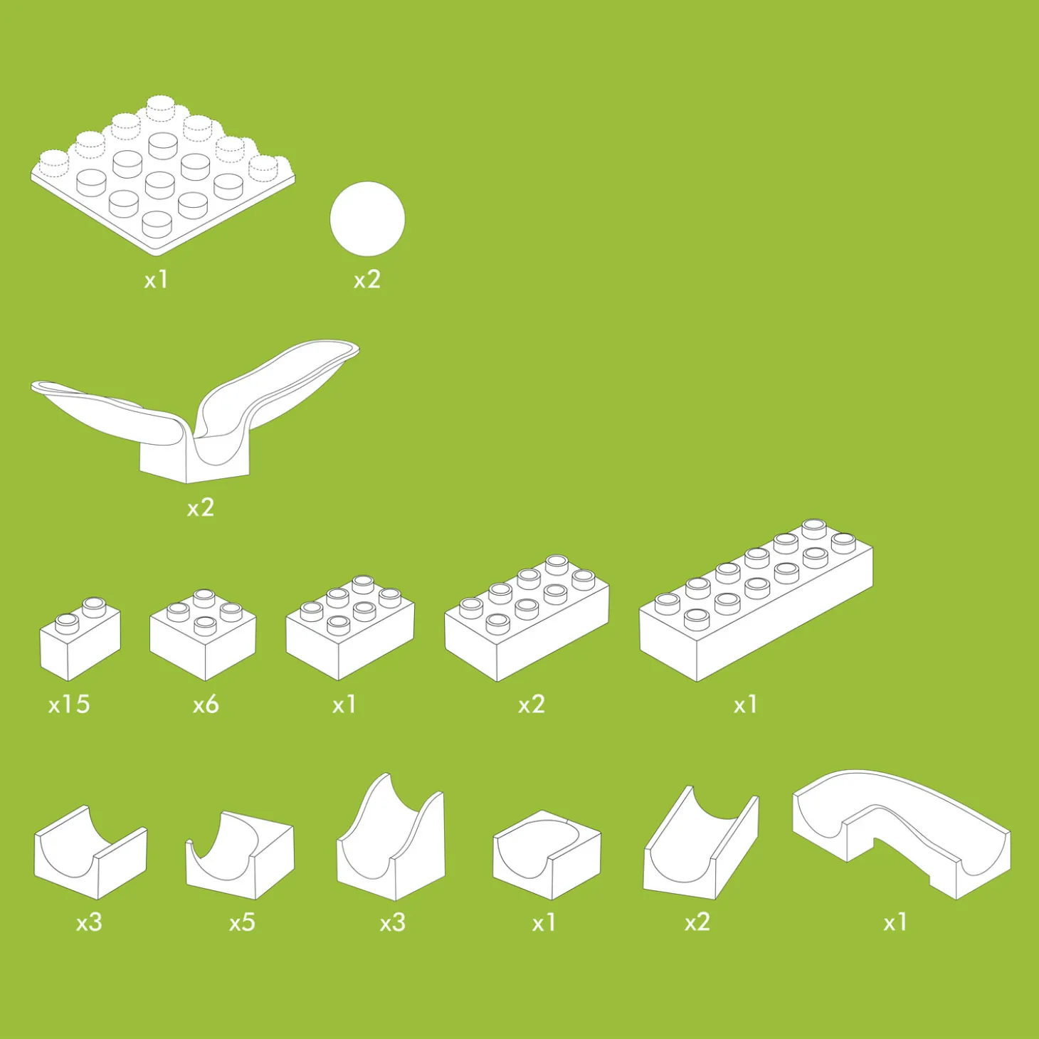 Hubelino Knikkerbaan Uitbreidingsset Swing - 46dlg.