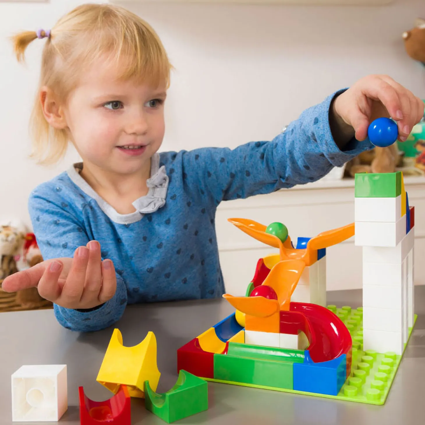 Hubelino Knikkerbaan Uitbreidingsset Swing - 46dlg.