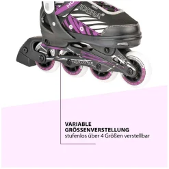 HUDORA Kinder Skeelers Mia Paars, Maat 33-36