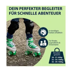 HUDORA Rolschaatsen Sneaker Groen, Maat 36-39