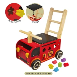 I'm Toy Loop- en Duwwagen Brandweer