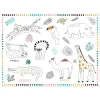 Inkleurbare Placemats Wilde Dieren 6st.