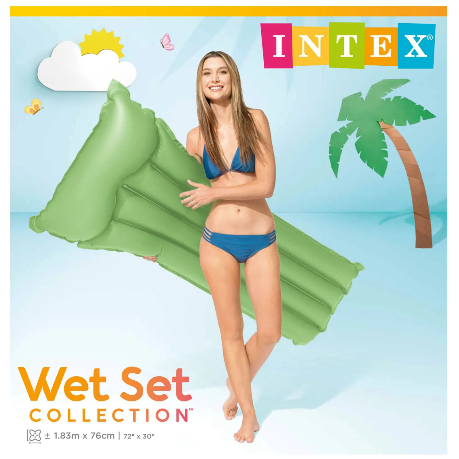Intex Luchtbed Neon Frost, 183x76cm