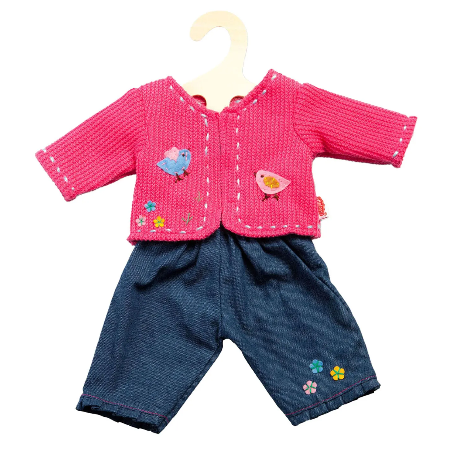 Jack met Spijkerbroek Roze, 28-35 cm