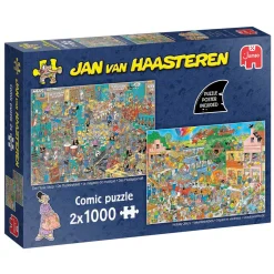 Jan van Haasteren Legpuzzel - Muziekwinkel en Vakantiekriebels, 2x1000st.