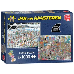 Jan van Haasteren Legpuzzel - Geef ons de ruimte & Net als in de film - 2x1000st.