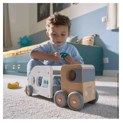 Janod Bolid Houten Autotransporter 4dlg.