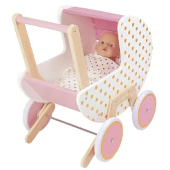 Janod Candy Chic -  Houten Poppenwagen