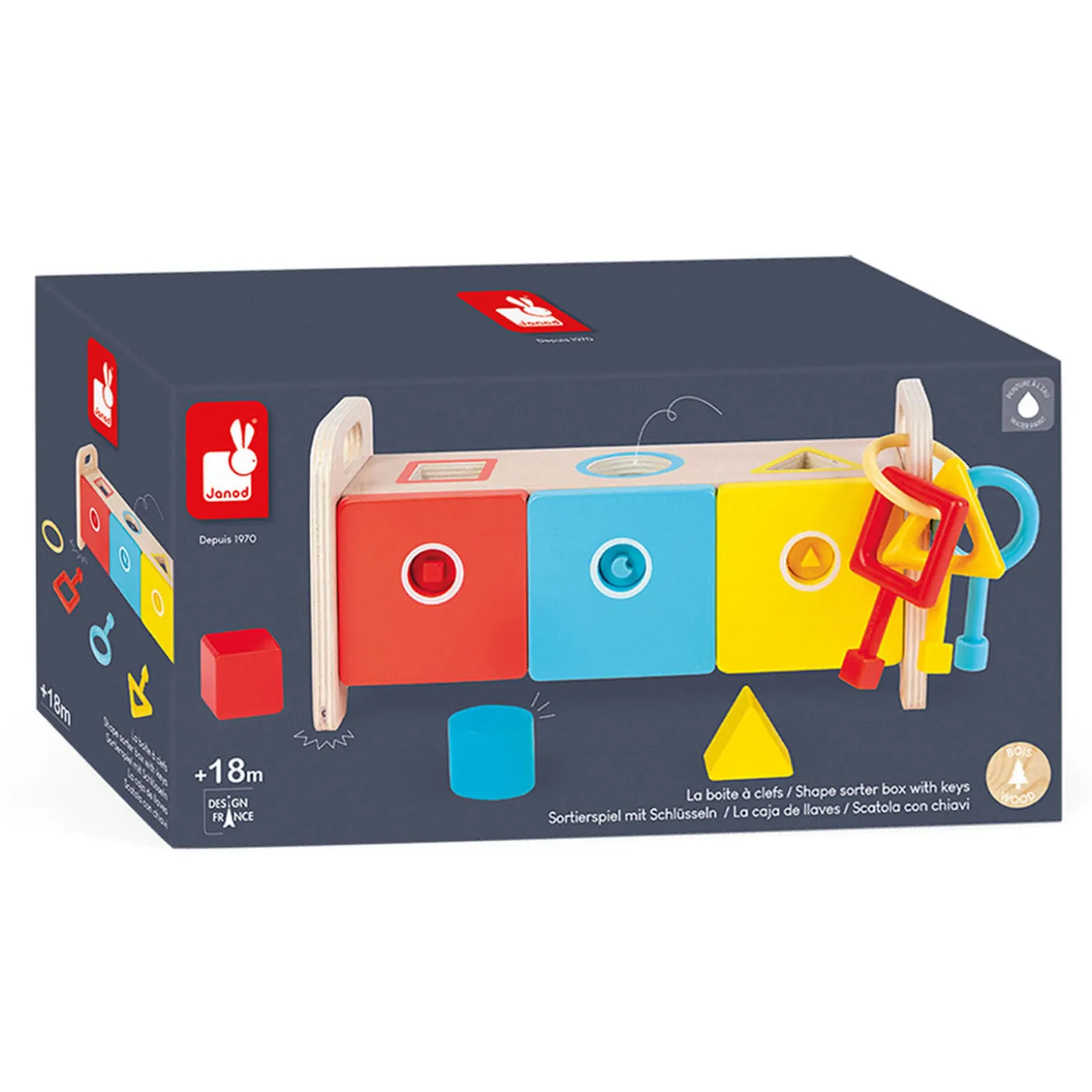 Janod Essential - Slotenbox met Vormensorteerder