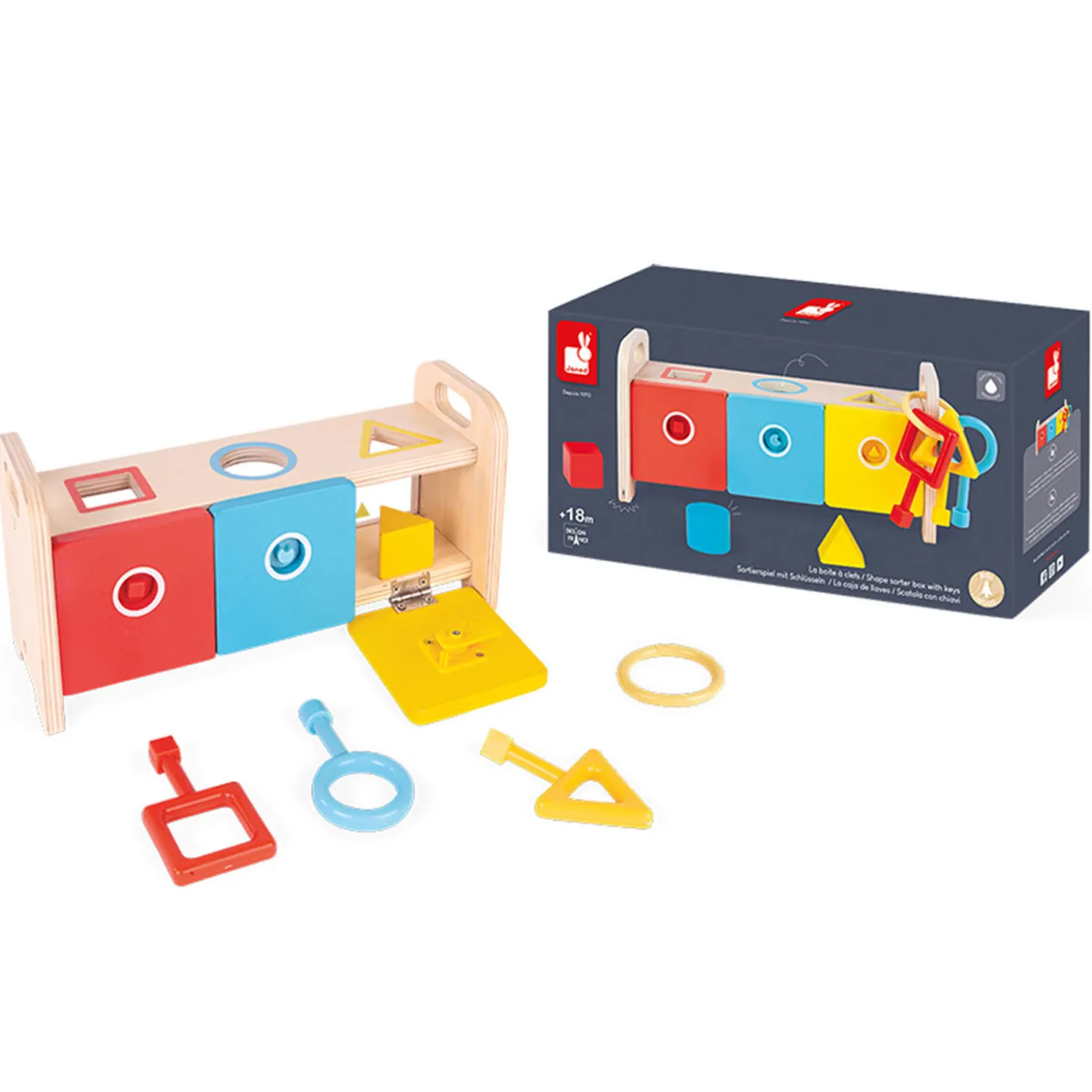 Janod Essential - Slotenbox met Vormensorteerder