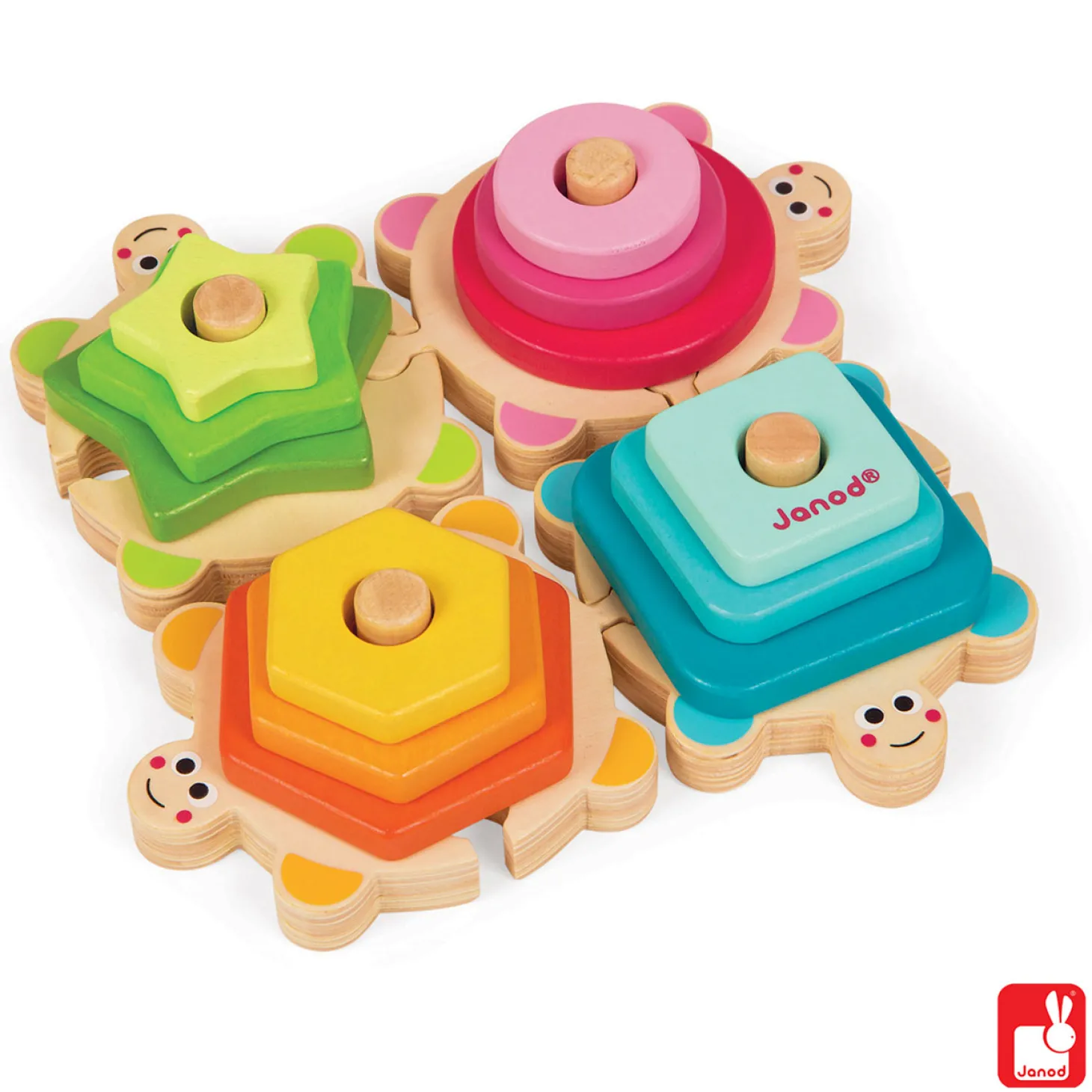 Janod I Wood Stapel Schildpadjes