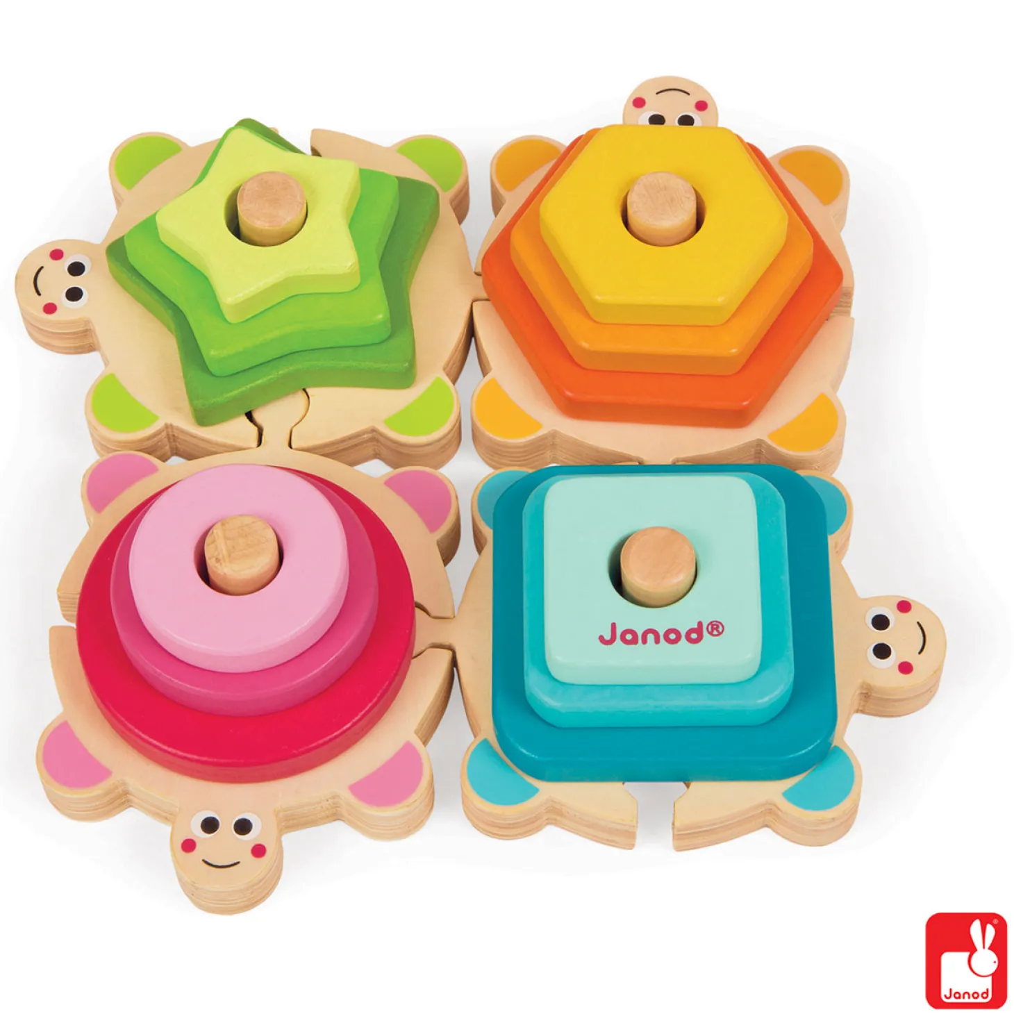 Janod I Wood Stapel Schildpadjes