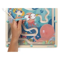 Janod Magnetisch Houten Doolhof Oceaan