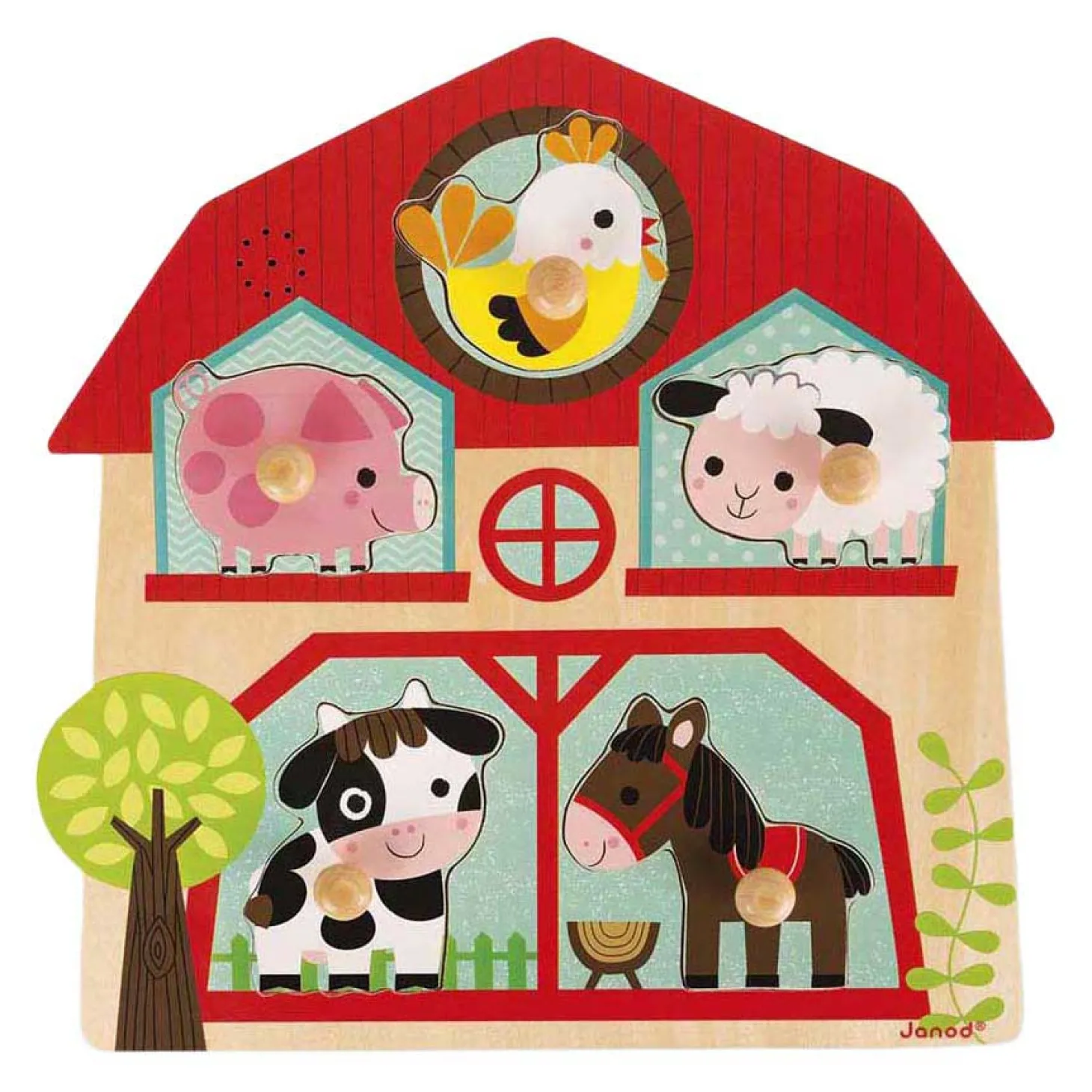 Janod Muzikale Puzzel - De vrienden van de boerderij