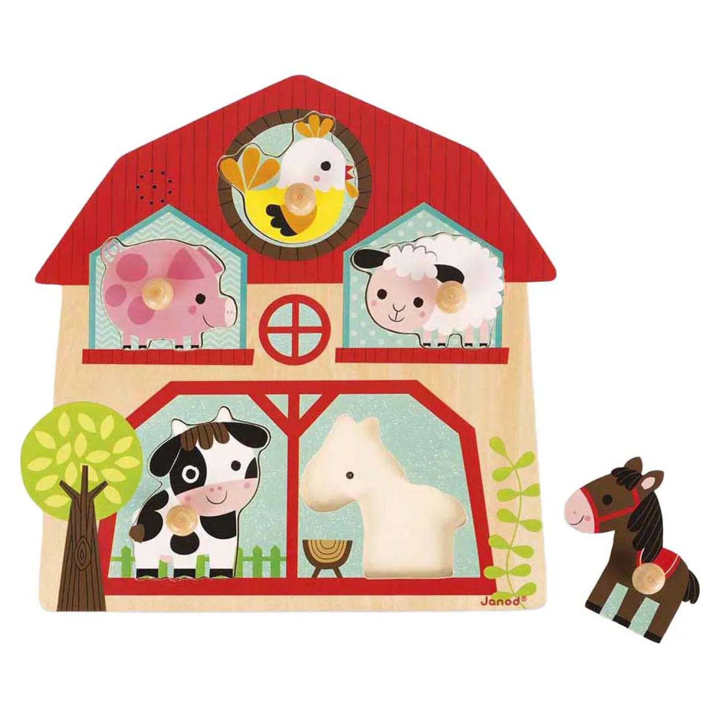 Janod Muzikale Puzzel - De vrienden van de boerderij