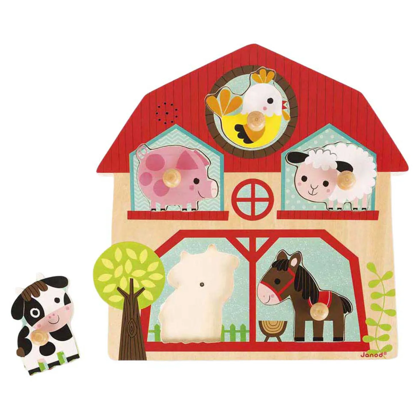 Janod Muzikale Puzzel - De vrienden van de boerderij